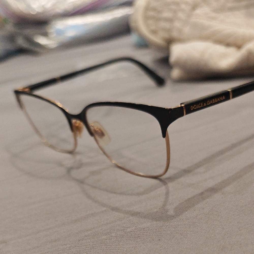 Dolce & Gabbana Black and Gold Women's Glasses